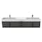 Castello Usa Amazon 84-inch Black Vanity Set with White Top and Black Handles CB-MC-84BLK-BL-2056-WH - alternate 4